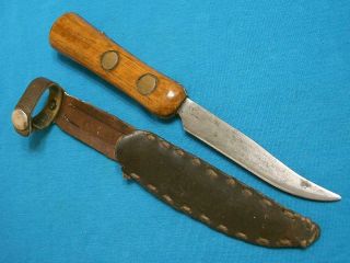 Vintage Custom Handmade Mountain Man Patch Trapper Hunting Skinning Knife Knives