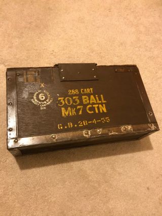 Vintage Wood Ammo Box For.  303 Ball