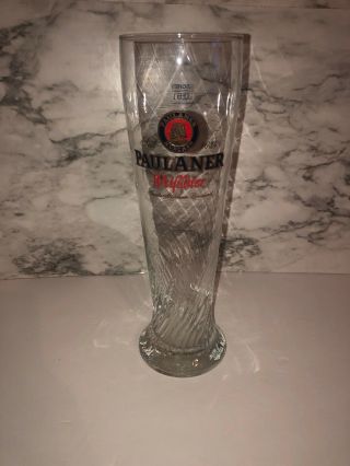 Vintage Paulaner Munchen Weisbier German 10 " Tall 0.  5l Beer Glass