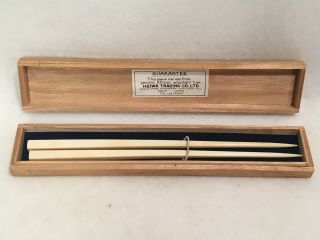 Vintage Ivory Colored Carved Chopsticks