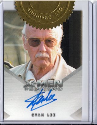 Stan Lee Marvel 2006 - X - Men:the Last Stand Autograph Auto Card - Very Rare