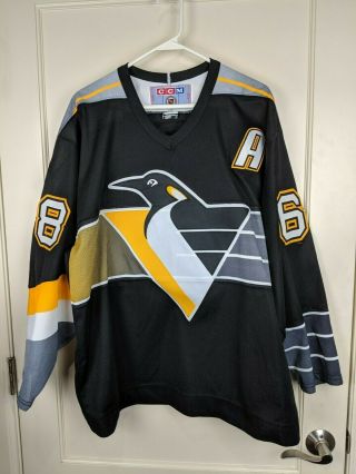 Vintage Jaromir Jagr 68 Ccm Pittsburgh Penguins Jersey Robo Pens Size: L Canada