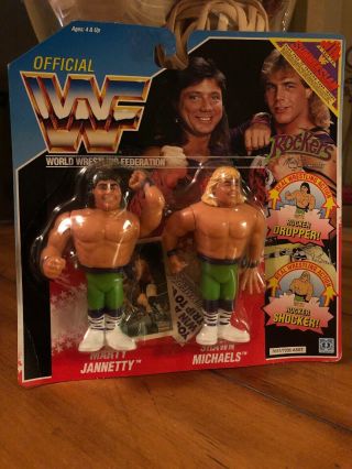 Vintage 1990 Wwf Hasbro The Rockers Hand Signed Shawn Michaels Marty Jannetty,