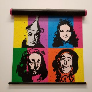 1998 Signed Vintage Wizard Of Oz Pop Art Andy Warhol Style Painting