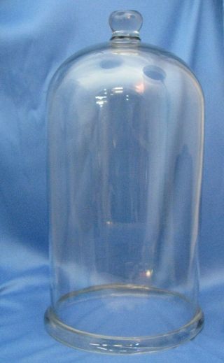 Vintage Large 18½ Inch X 9½ Glass Display Dome Cloche Bell Jar