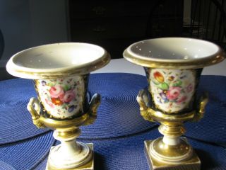 19th Century Porcelain French Old Paris Urns