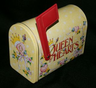 Mary Engelbreit Queen Of Hearts Yellow Tin Mailbox