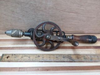 Vintage Millers Falls No.  980 2 Speed Hand Drill Star Logo.  Egg Beater 2
