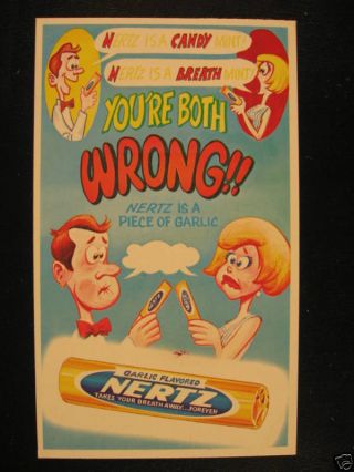 1969 Topps Wacky Packages Ad Proof Card Nertz