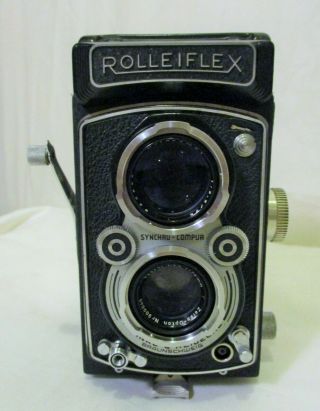 Vintage Rolleiflex Automatic Zeiss Tessar 1 3.  5 F =75mm,  Synchro - Compur Shutter