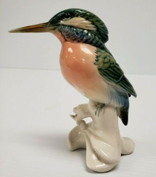 Rare Kingfisher Vintage Karl Ens Green Mark Germany Bird Figurine