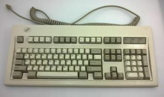 Vintage Ibm Clicky Ps/2 Keyboard W/cable - P/n 1391401 Date 31july90 Model M