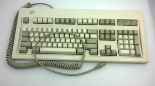 Vintage IBM Clicky PS/2 Keyboard w/Cable - P/N 1391401 Date 31JUlY90 model M 2
