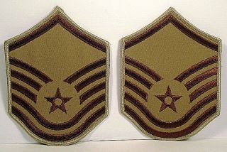 Us Air Force Male Master Sergeant Chevrons Stripes Desert Battle Dress Uniform