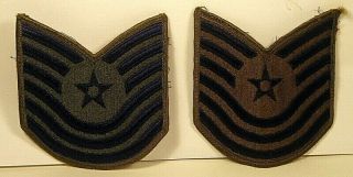 Usaf Us Air Force Male Master Sergeant Chevrons Stripes Od Fatigue Obsolete
