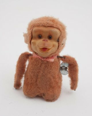 Windup Monkey Beat Up And Old W/fur (a3l) Toy