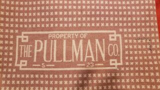 Vintage Pullman Wool Blanket S - 23 Private Car Service 55 " X 85 "