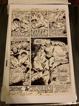 Incredible Hulk 180 Page 32 - Art Print - Herb Trimpe 181