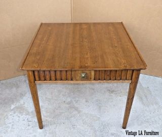 Vintage Mid Century Drexel Heritage Solid Wood End Table 1967