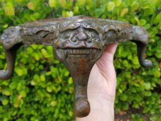Antique 18th Century Or Earlier Chinese Bronze Stand 10 " X8 "