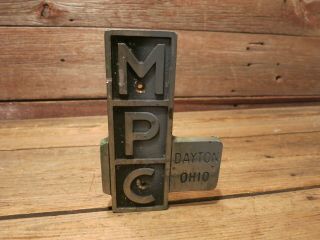 Vintage Rare " Mpc " Dayton Ohio Industrial Machine Emblem
