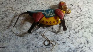 Vintage Line Mar Zippo The Climbing Monkey Tin Litho Toy