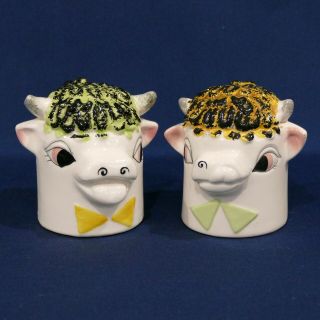 Vintage Salt & Pepper Shakers Holt Howard Japan Anthropomorphic Cows