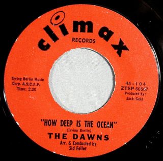 HEAR IT 50 ' s Doo - Wop 45 rpm record The Dawns 