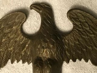 Vintage Bronze/Brass Eagle Finial Coffee Grinder,  Flag Pole,  Furniture Topper 3