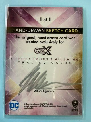 2019 DC Cryptozoic CZX Heroes & Villains KATANA Sketch by unknown Artist 2