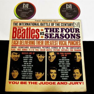 The Beatles Vs The Four Seasons - 1964 Us Vee - Jay Double Lp
