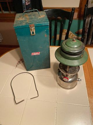 Vintage Coleman Lantern 236a Chrome Tank May 1968 With Metal Case