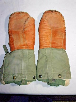 Vintage Military Arctic Mittens Gloves Set Extreme Cold Weather Alpaca Wool