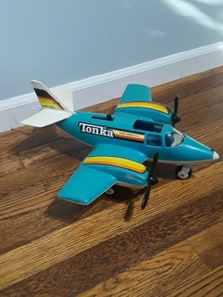 Vintage 1979 Tonka Hand Commander Blue Plane Handheld Toy Classic