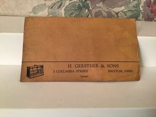 Gerstner & Sons Salesmen Card For A 11 Drawer Machinist Tool Chest