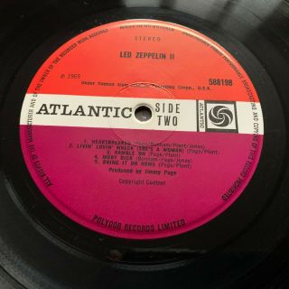 Led Zeppelin Ii - 2 - First Pressing Misprint,  Wreck Label - Vinyl Lp 1st Press