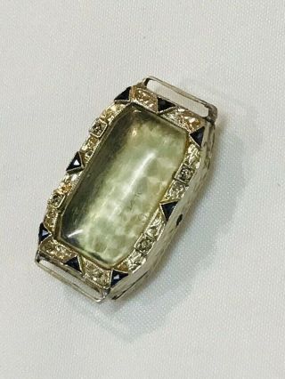 Vintage Art Deco 14k Gold Diamond & Sapphire Wilco Watch Case 4.  2 Grams Scrap