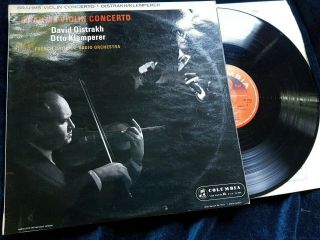 Brahms Violin Cto David Oistrakh / Otto Klemperer Columbia Sax 2411 S/c Ed2
