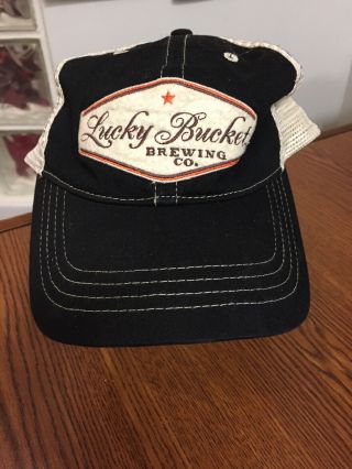 Lucky Bucket Brewing Brewery Company Mesh Adjustable Trucker Baseball Hat Cap.  A6