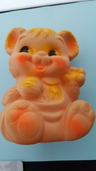 Vintage Dreamland Creations Teddy Bear Squeeze Toy 1969 9 "
