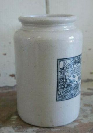 Large Antique Vintage ROBERTSON ' S Marmalade Stoneware Crock Jar Scotland 3