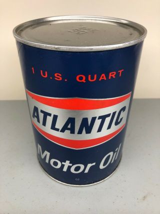 Vintage Atlantic Richfield Composite Full Oil Can Philadelphia Motor