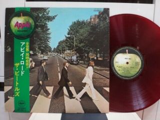 The Beatles / Abbey Road,  Rare Red Wax Japan Orig.  1st Press 1969 Lp W/obi Ex