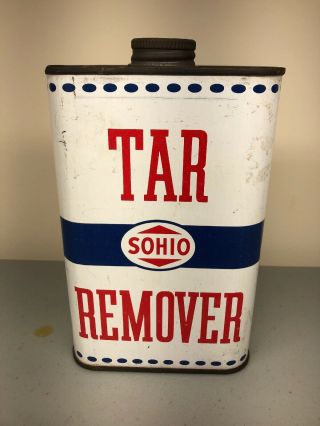 Vintage Sohio Tar Remover Pint Oil Can Empty B