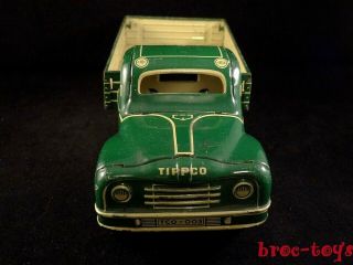 Vintage tin toy pick up trailer truck TIPPCO US ZONE GERMANY 1950s TCO - 003 3
