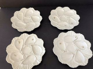 Four Antique Weimar Oyster Plates