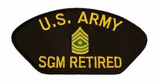 Us Army Sergeant Major Sgm Retired E - 9 Rank Patch Star Enlisted Soldier Service