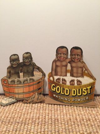 Black Americana Trade Cards Of Gold Dust Twins Washing Powder And Fairbanks Soap