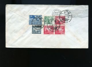 Vintage Airmail Cover Shanghai China to Ann Arbor Michigan USA CP97 2