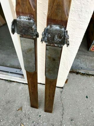 Vintage Wooden Skis - 76 